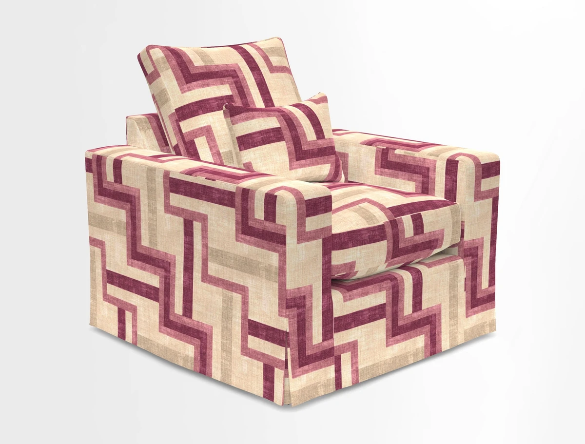 Linear chair in Two Tone Plain Biscuit