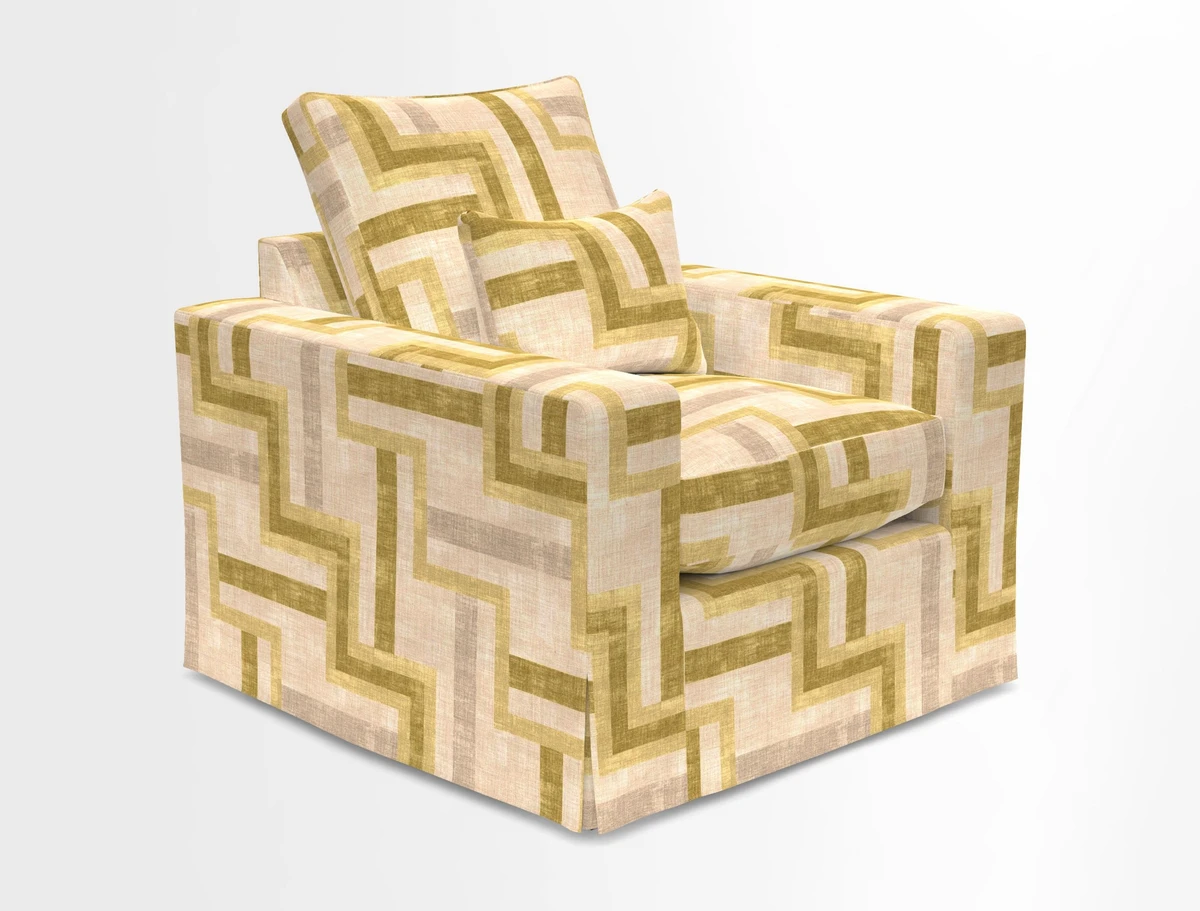 Linear chair in Two Tone Plain Biscuit