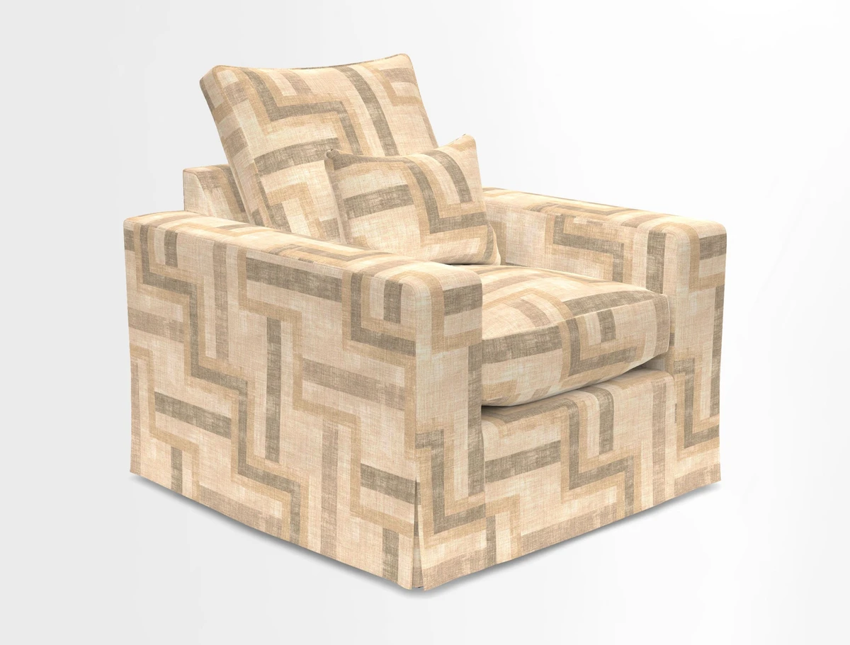 Linear chair in Two Tone Plain Biscuit