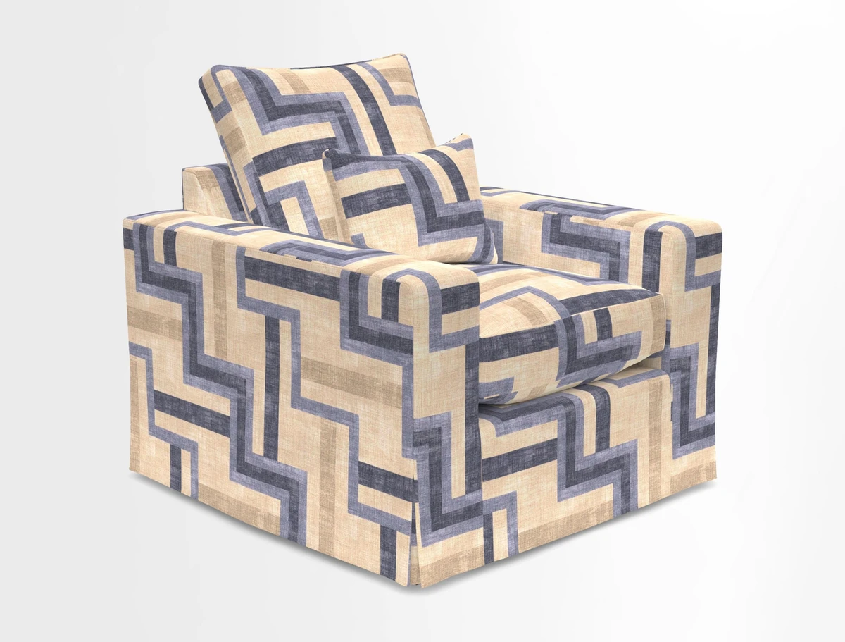 Linear chair in Two Tone Plain Biscuit