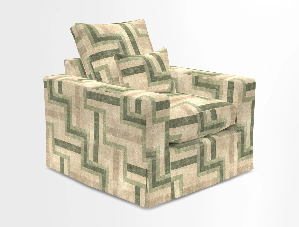 Linear chair in Two Tone Plain Biscuit