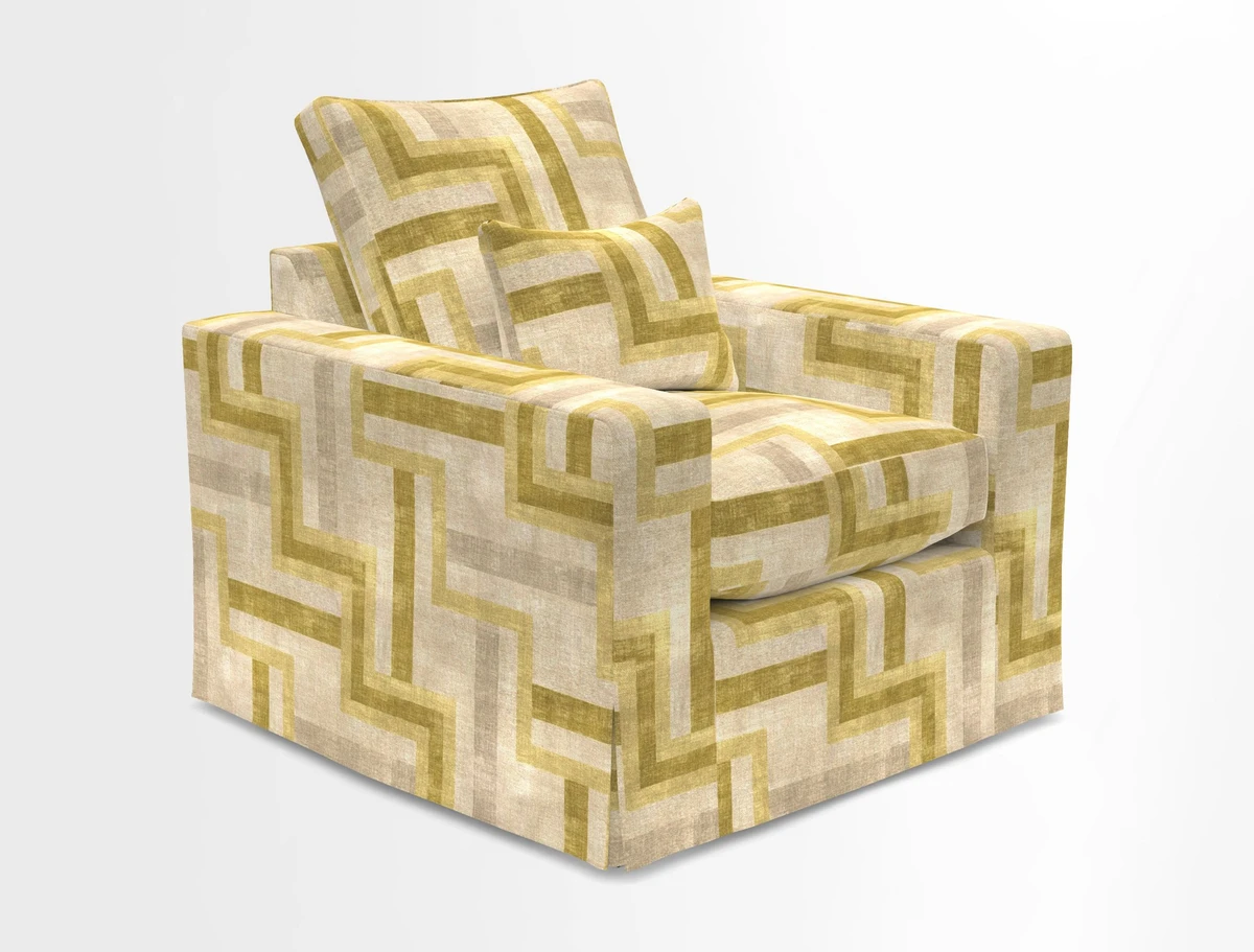 Linear chair in Two Tone Plain Biscuit