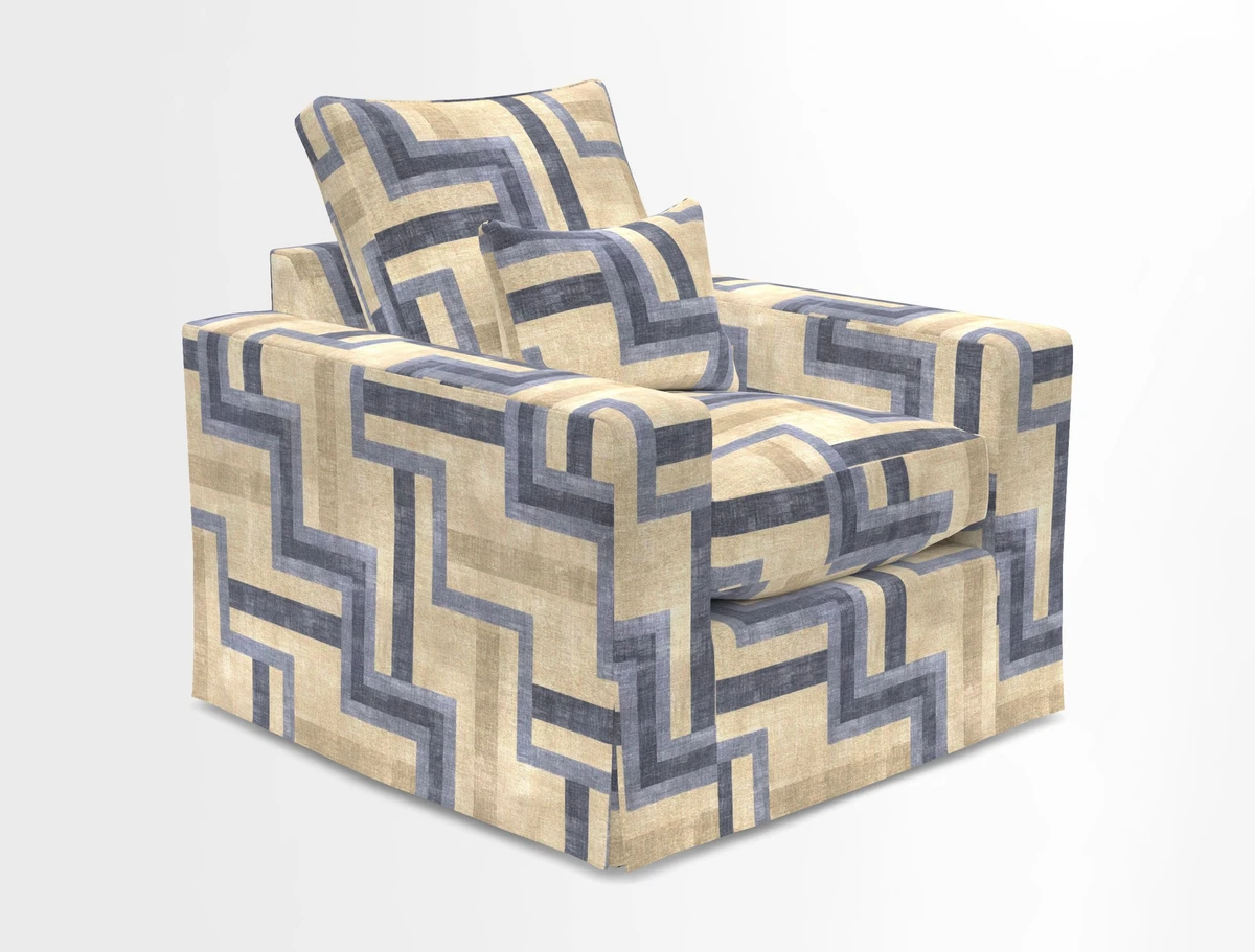 Linear chair in Two Tone Plain Biscuit