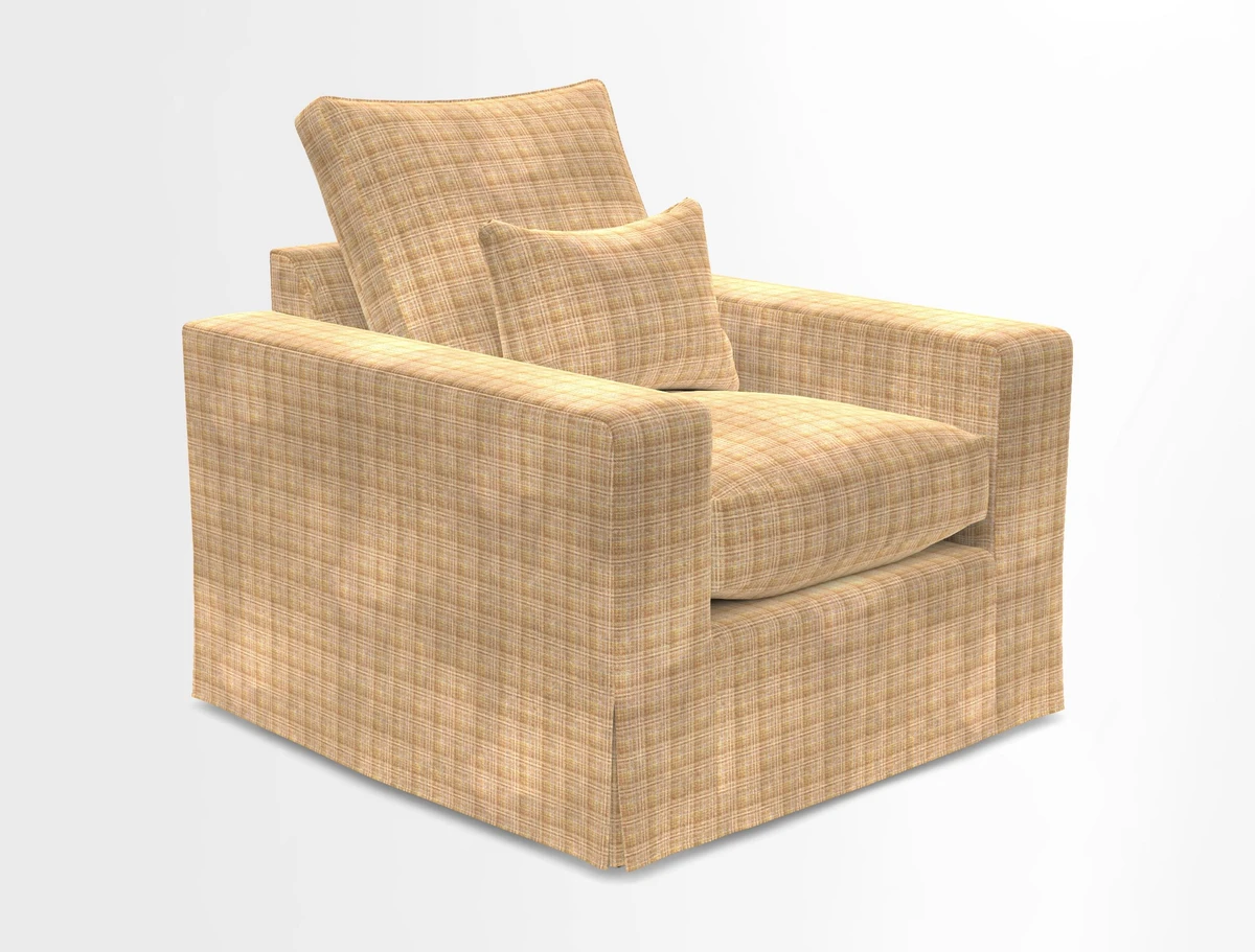 Linear chair in Two Tone Plain Biscuit