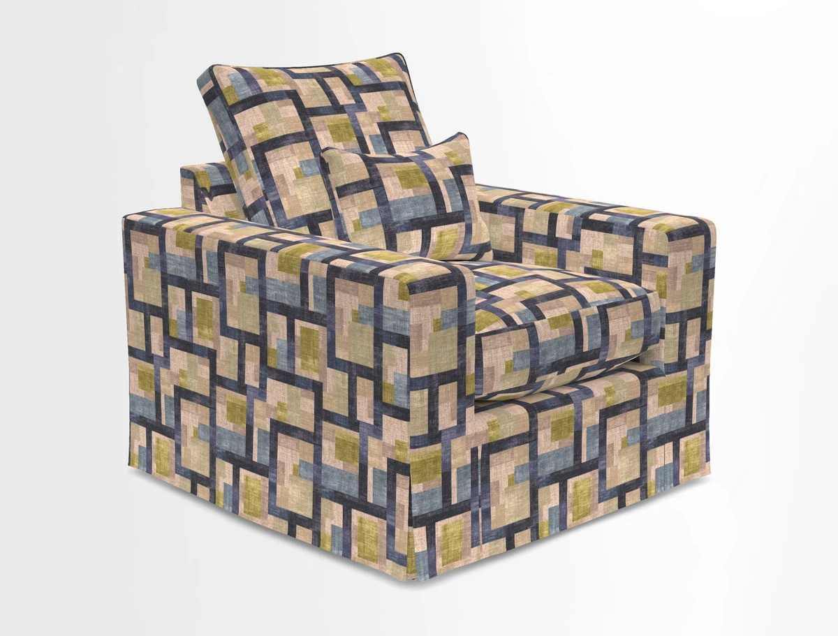 Linear chair in Two Tone Plain Biscuit