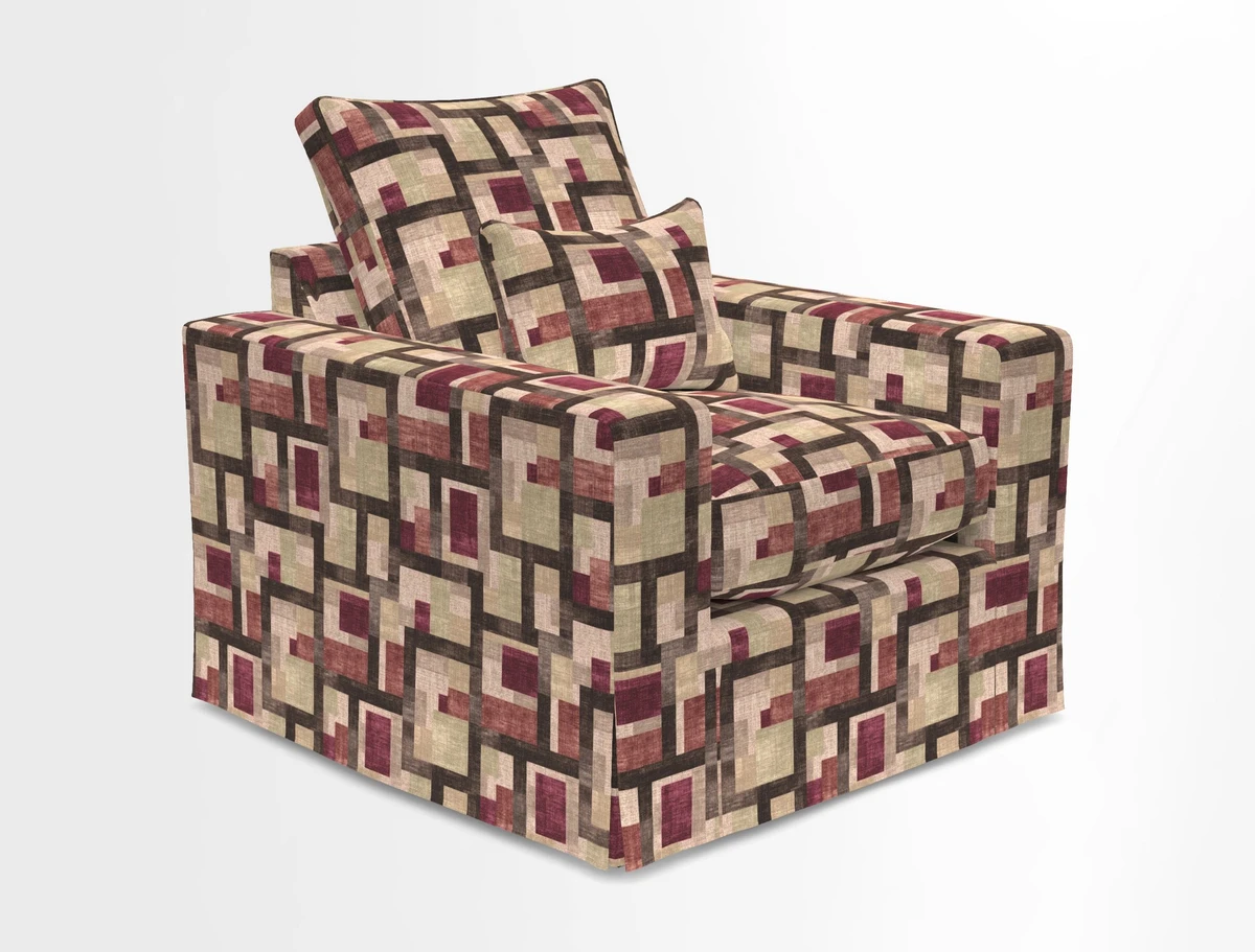 Linear chair in Two Tone Plain Biscuit