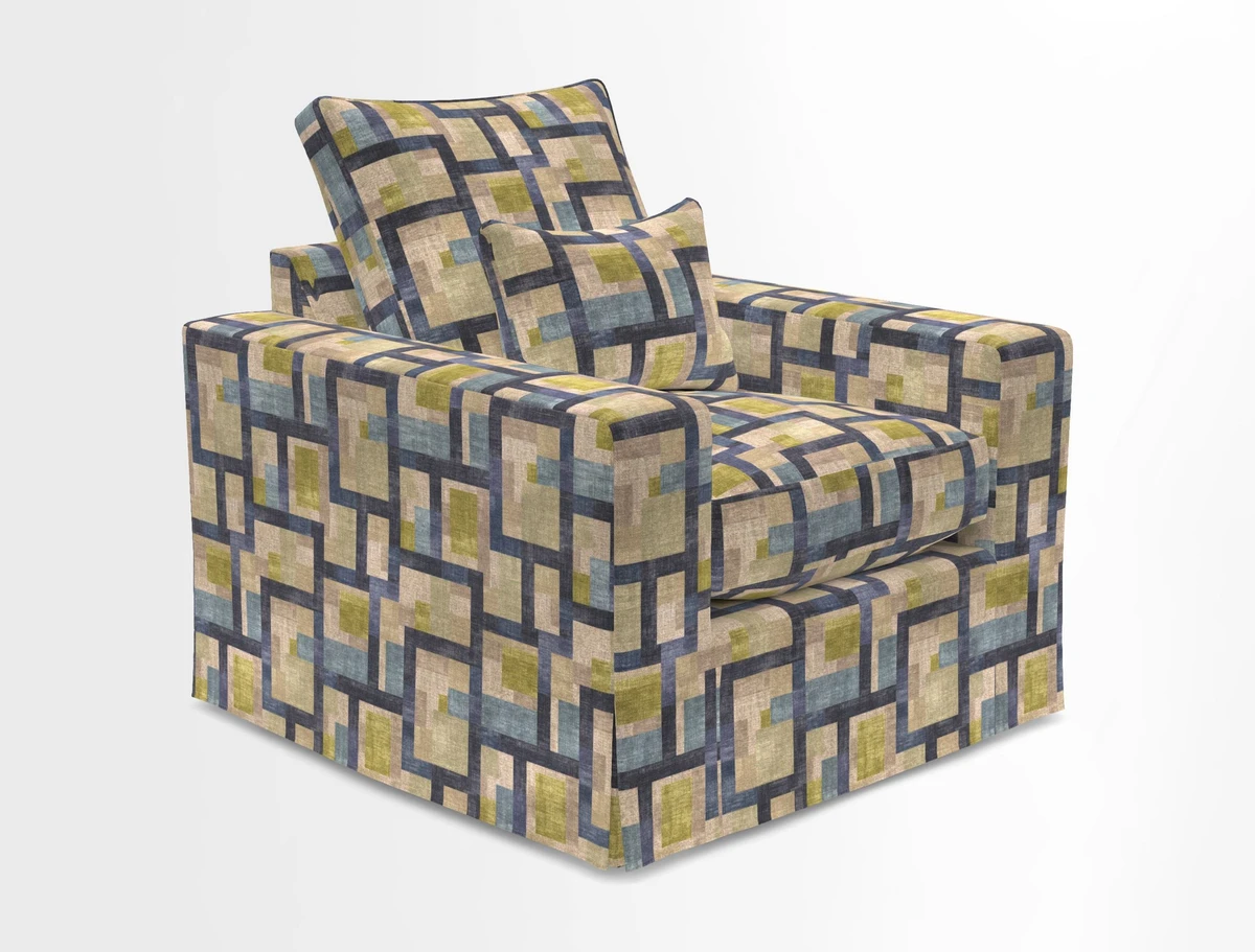Linear chair in Two Tone Plain Biscuit