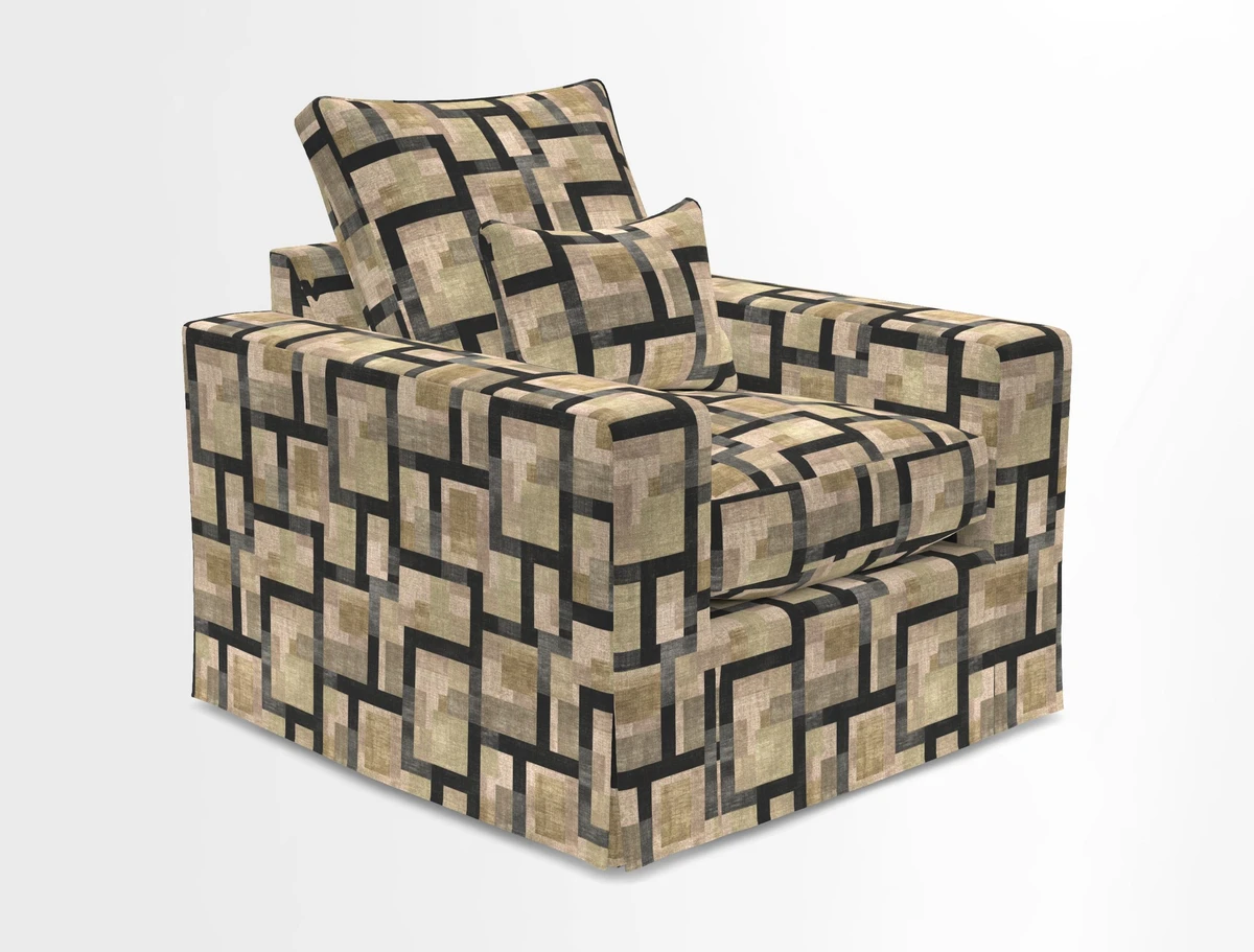 Linear chair in Two Tone Plain Biscuit