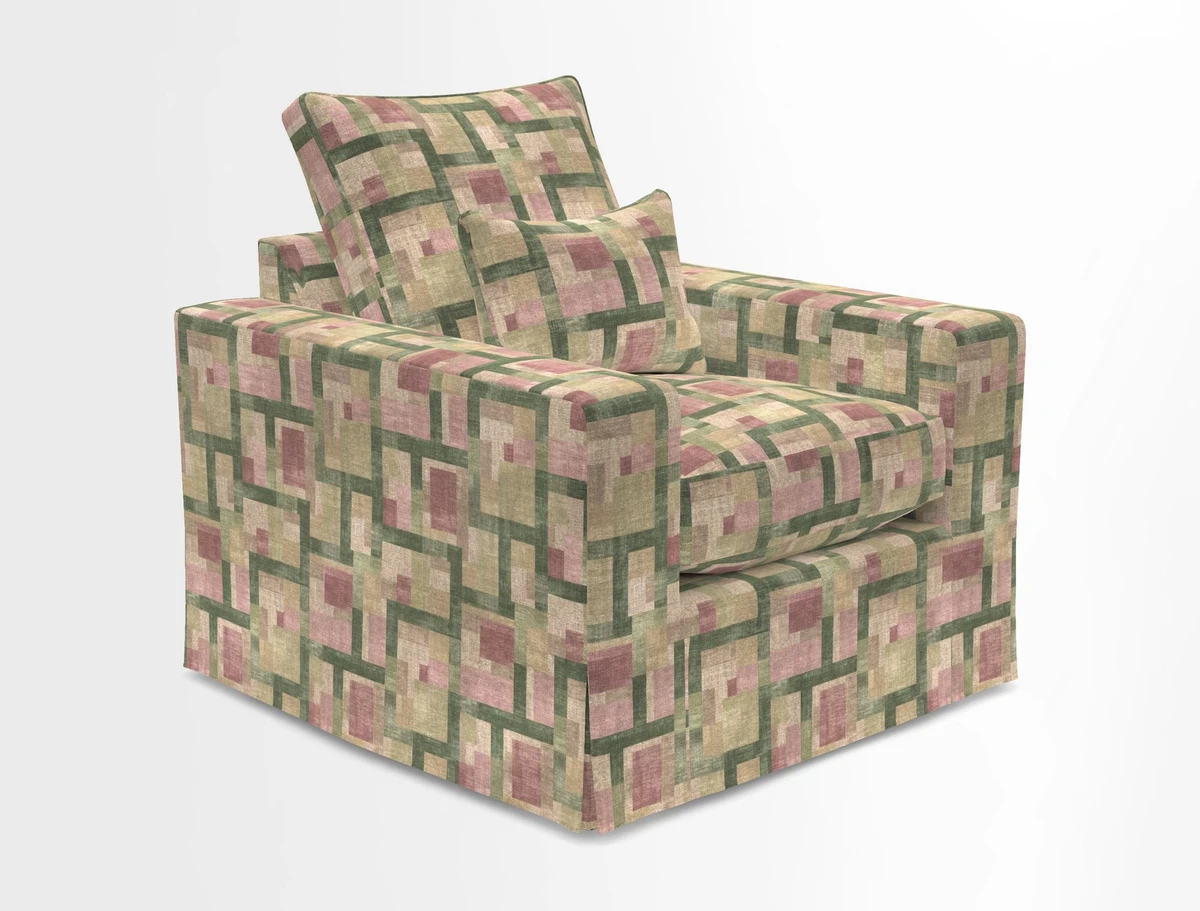 Linear chair in Two Tone Plain Biscuit