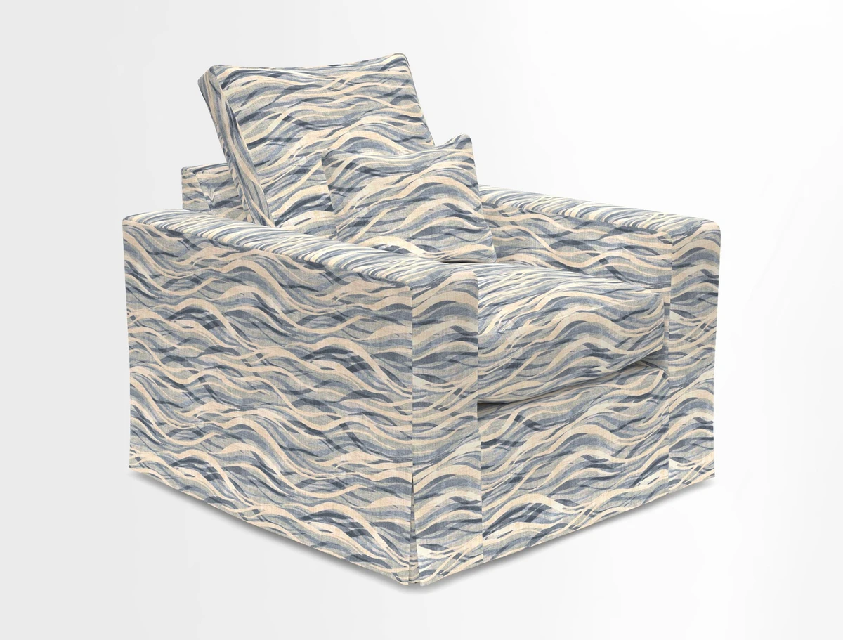 Linear chair in Two Tone Plain Biscuit