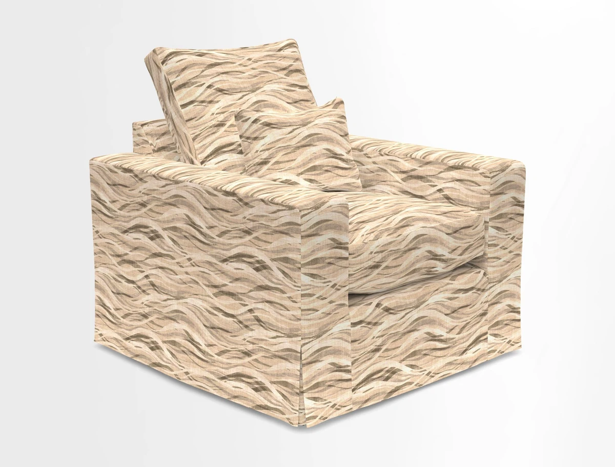Linear chair in Two Tone Plain Biscuit