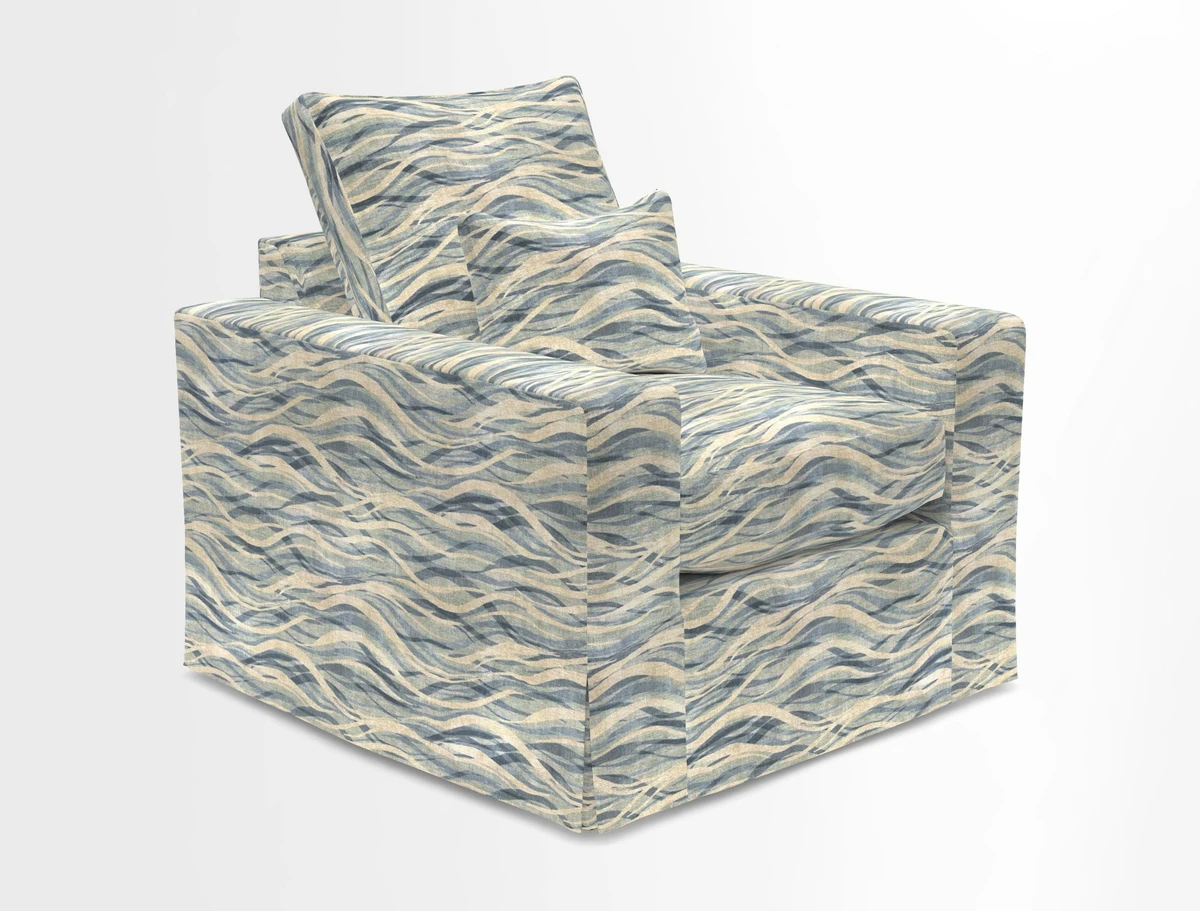 Linear chair in Two Tone Plain Biscuit