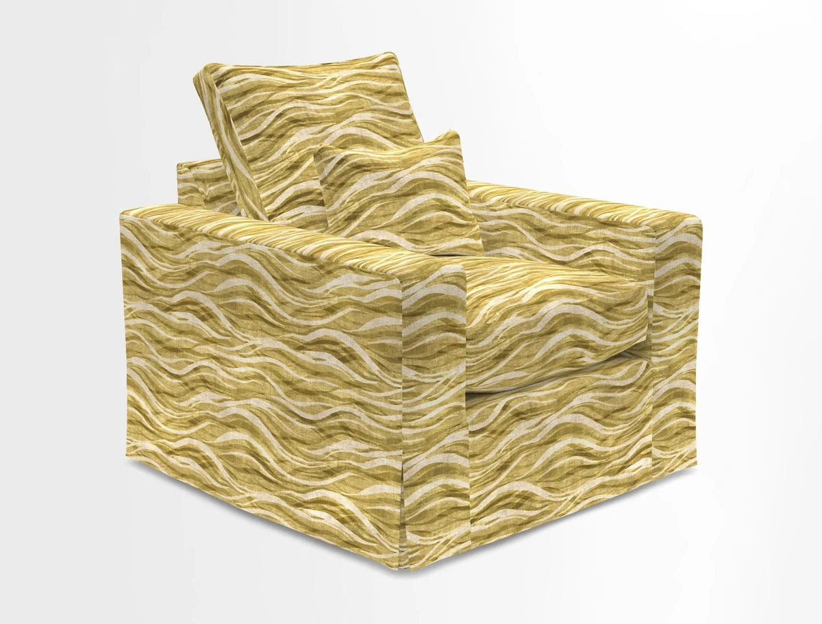 Linear chair in Two Tone Plain Biscuit
