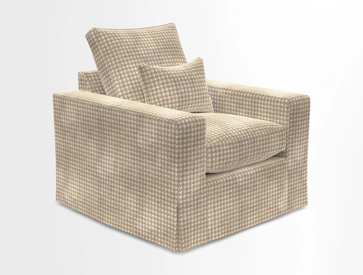 Linear chair in Two Tone Plain Biscuit