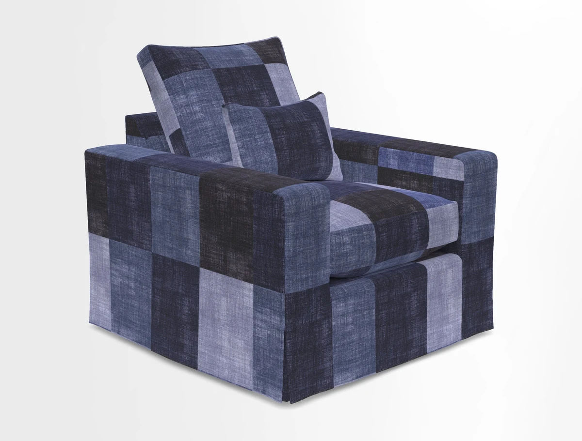 Linear chair in Two Tone Plain Biscuit