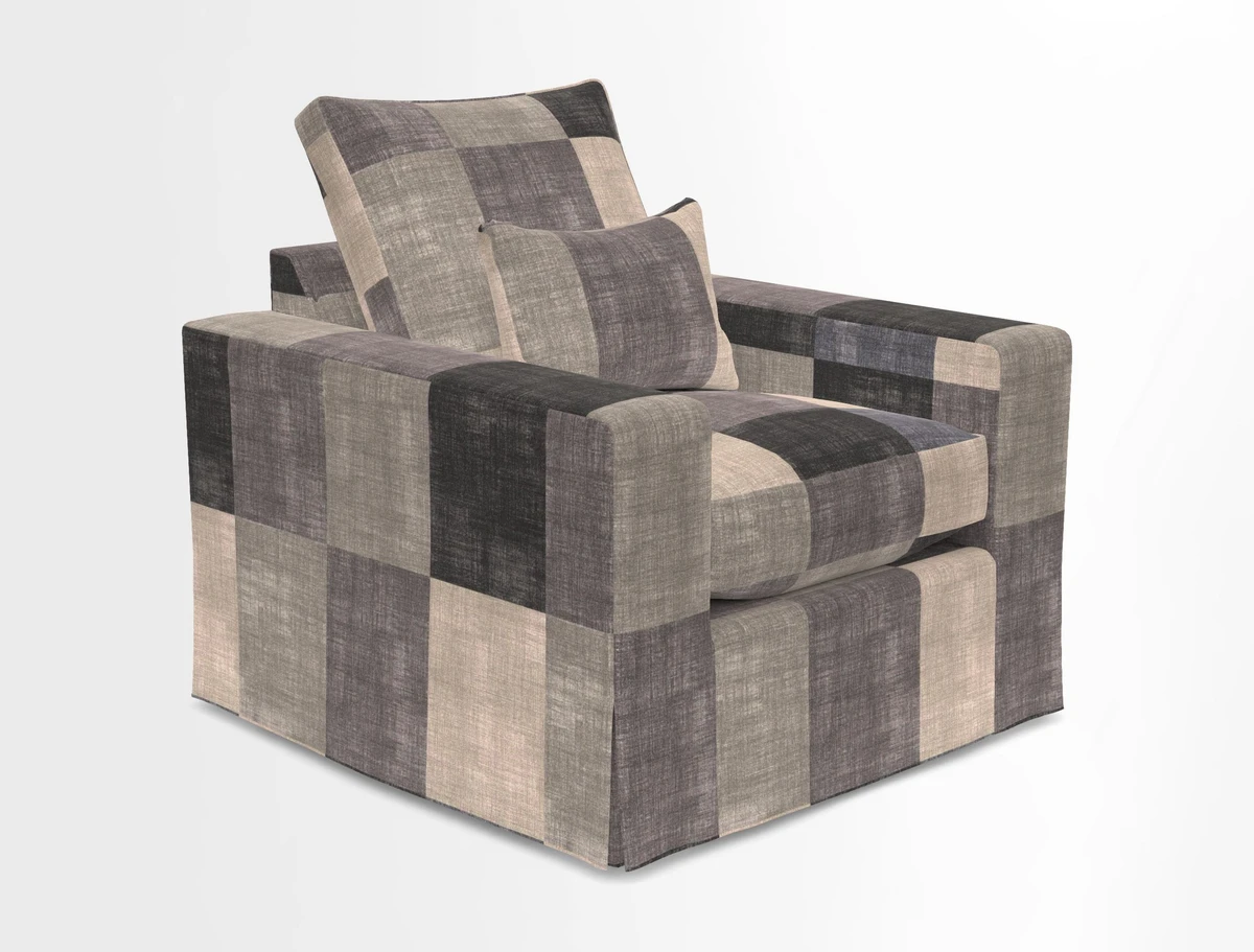 Linear chair in Two Tone Plain Biscuit