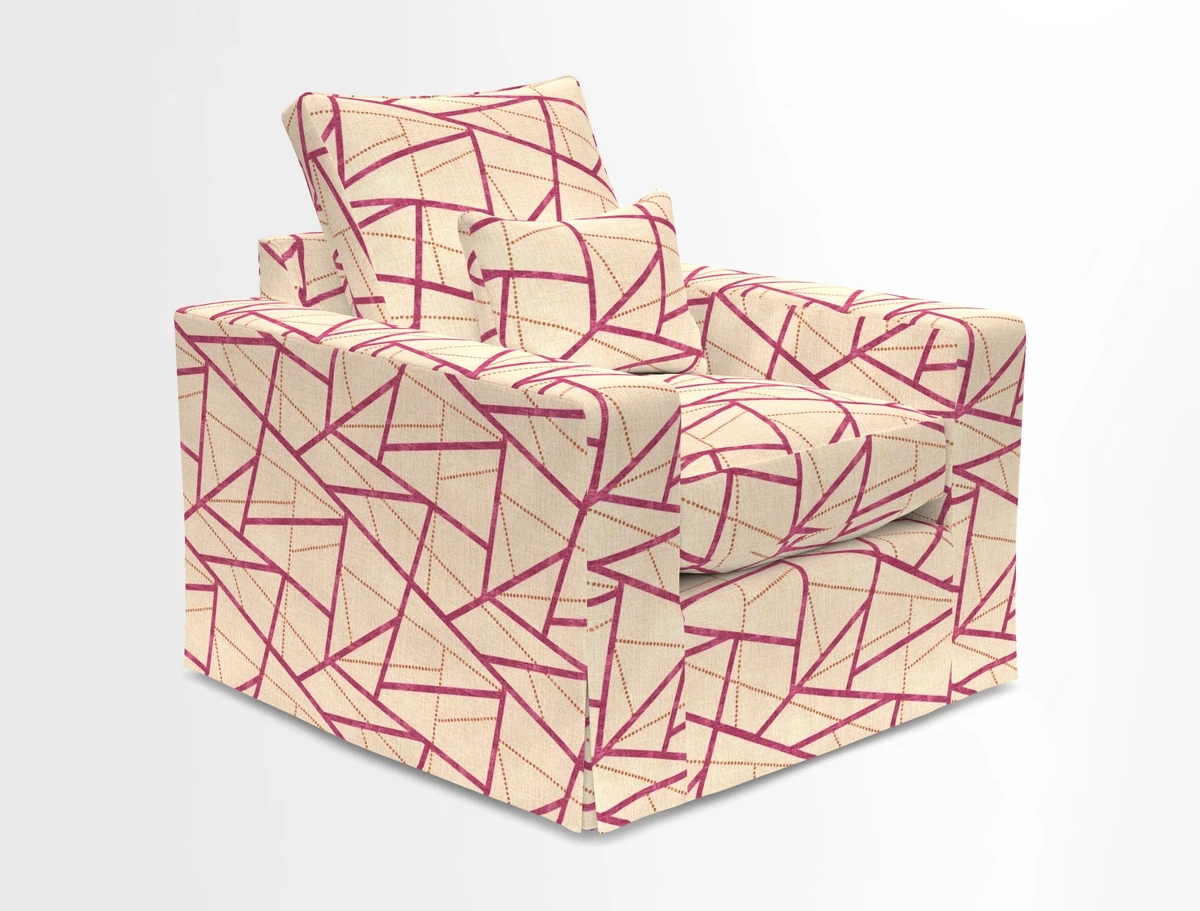 Linear chair in Two Tone Plain Biscuit