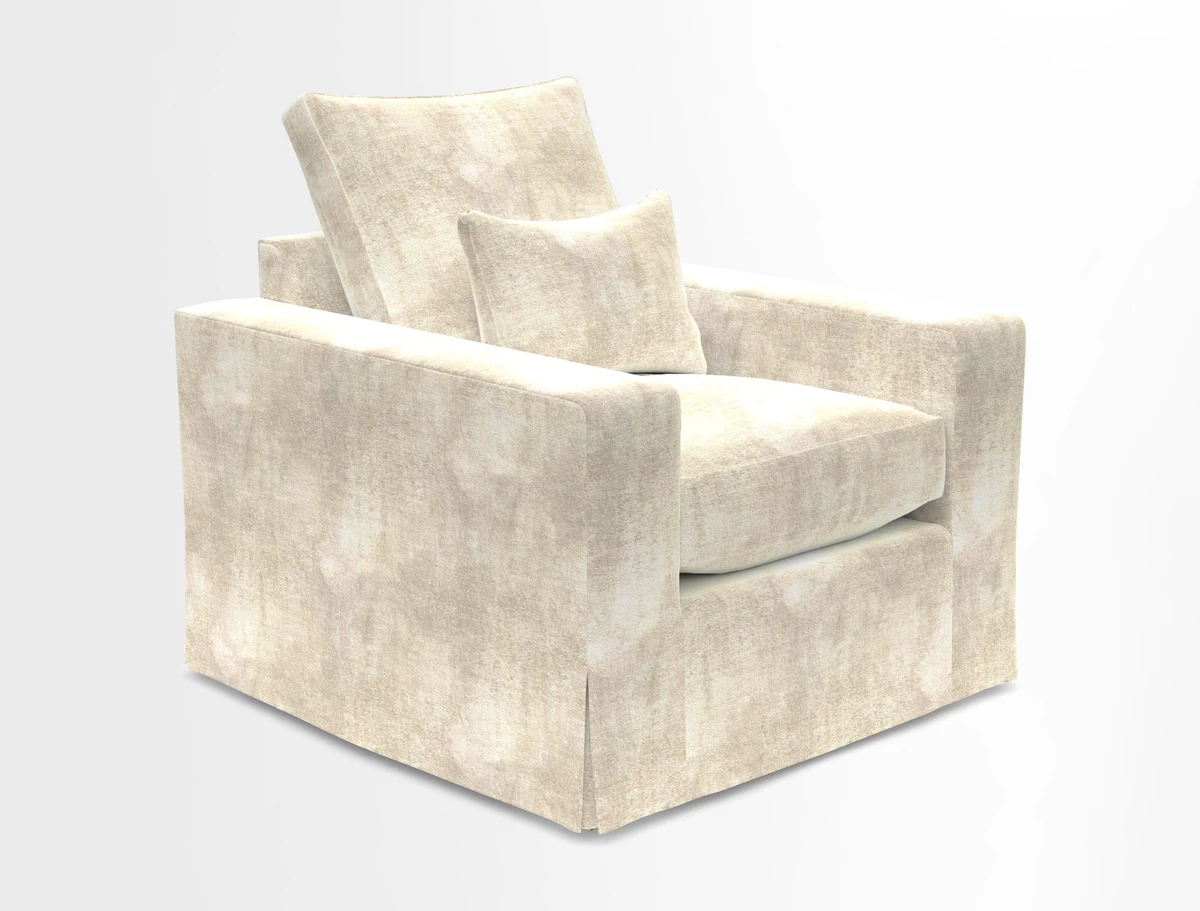 Linear chair in Two Tone Plain Biscuit