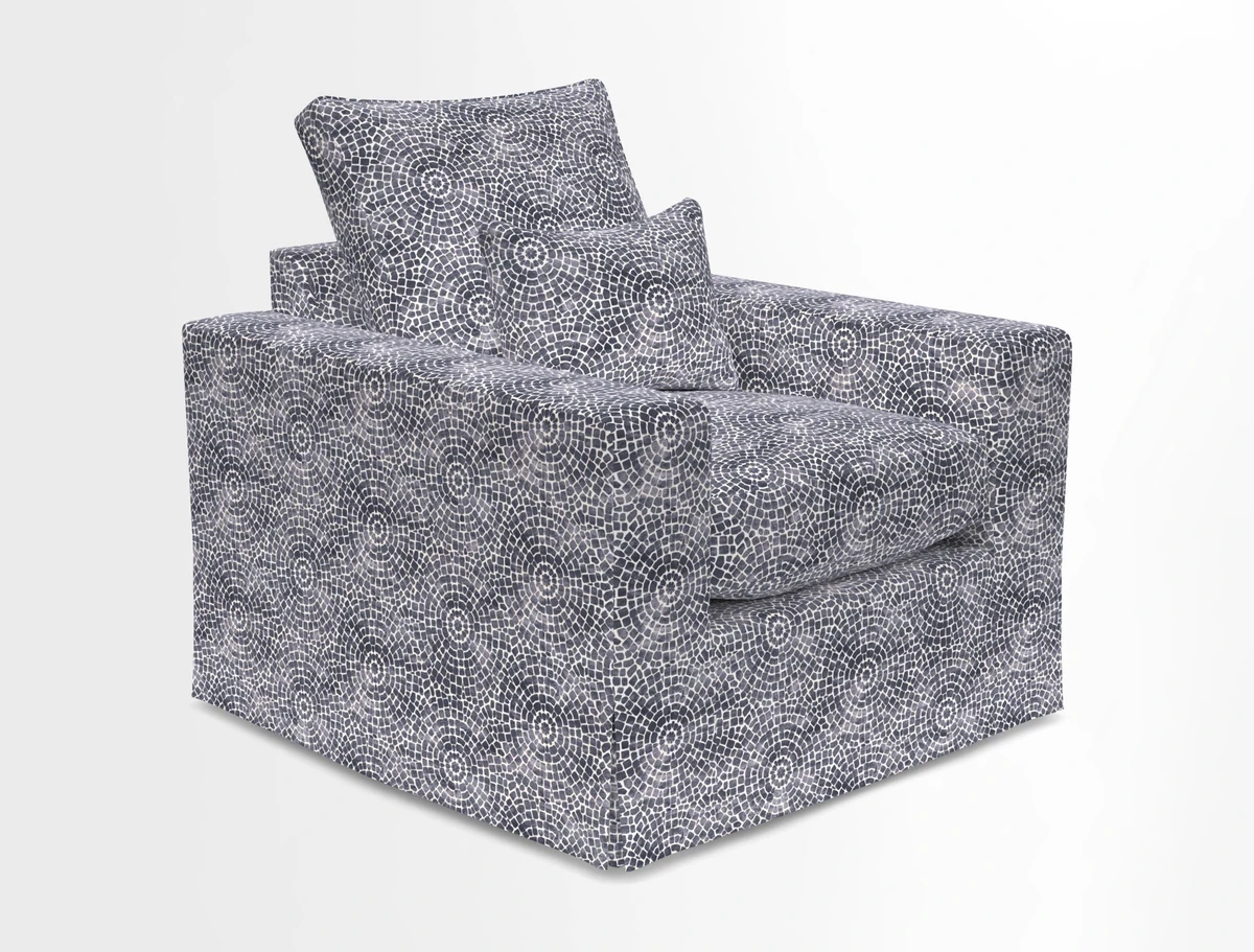 Linear chair in Two Tone Plain Biscuit