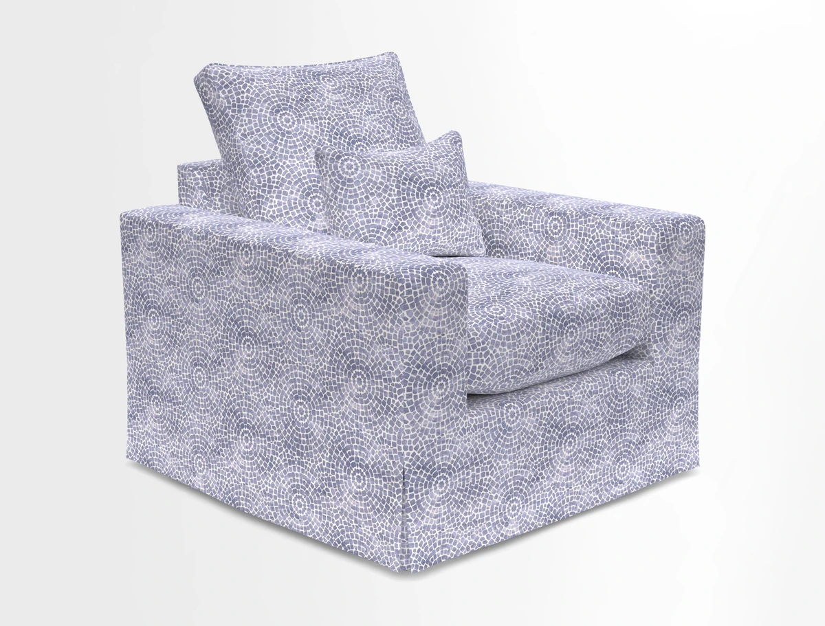 Linear chair in Two Tone Plain Biscuit