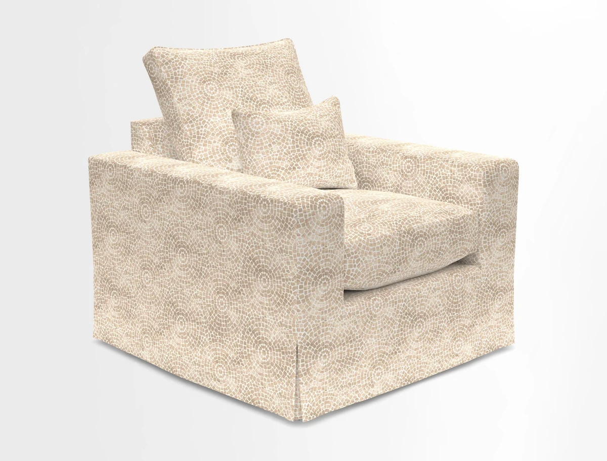 Linear chair in Two Tone Plain Biscuit