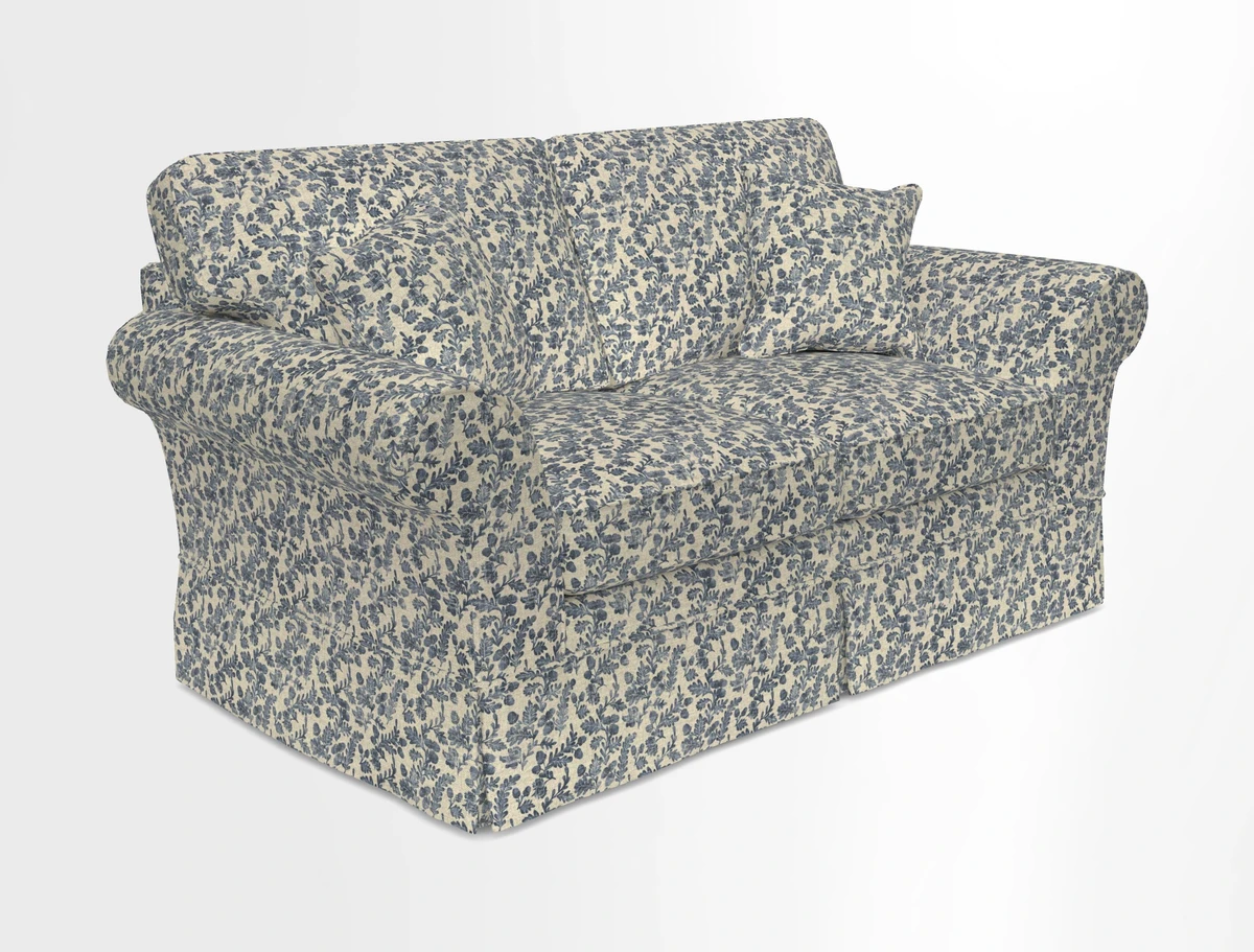 Lanhydrock 2.5 Seater Sofa in Floral Linens Lela Mystery Indigo