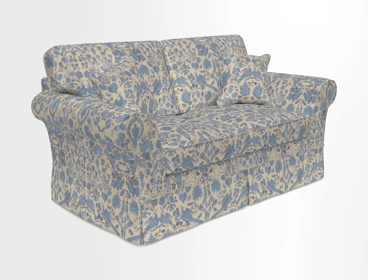 Lanhydrock 2.5 Seater Sofa in Floral Linens Lela Mystery Indigo