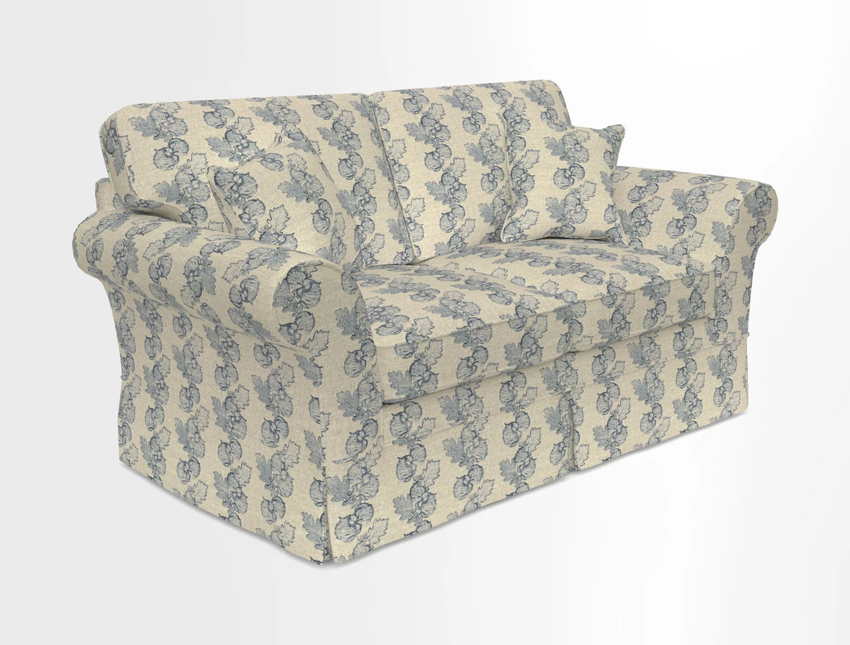 Lanhydrock 2.5 Seater Sofa in Floral Linens Lela Mystery Indigo