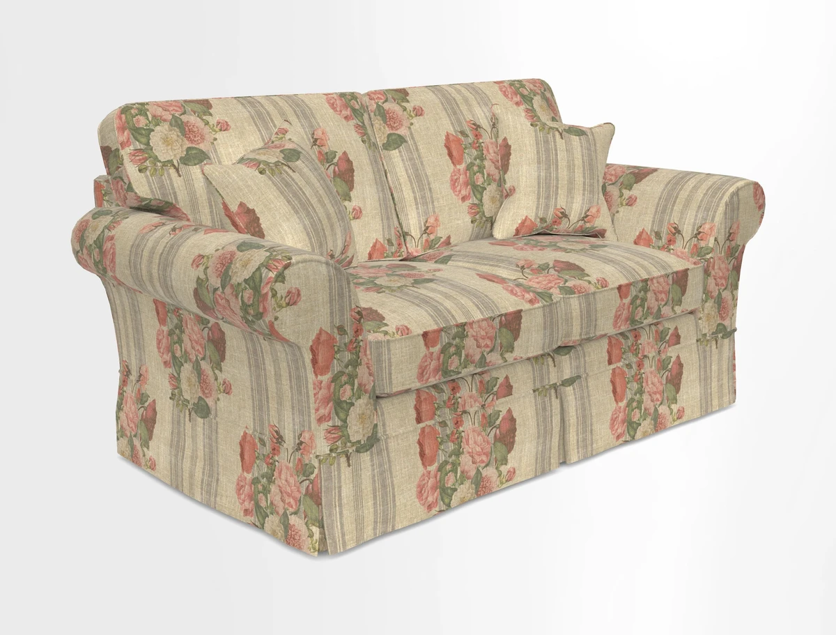 Lanhydrock 2.5 Seater Sofa in Floral Linens Lela Mystery Indigo
