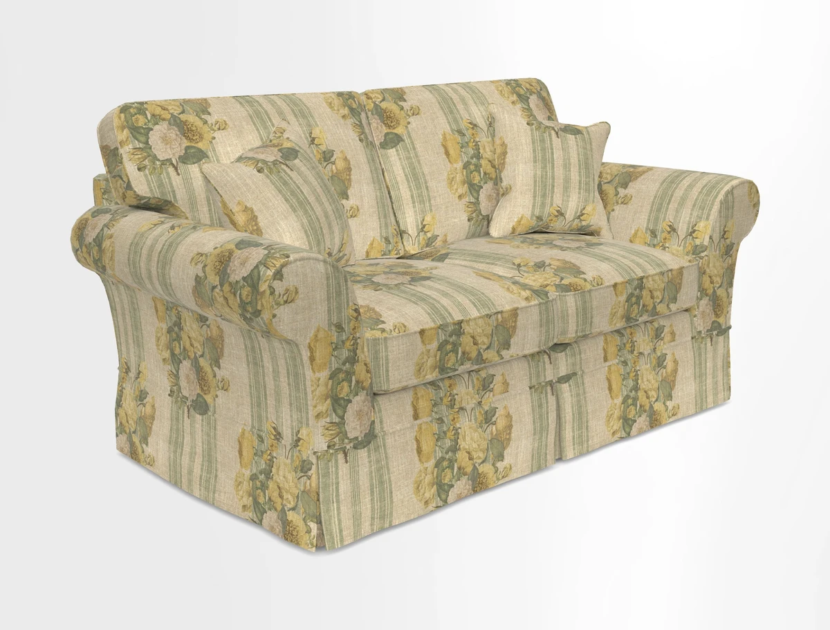 Lanhydrock 2.5 Seater Sofa in Floral Linens Lela Mystery Indigo