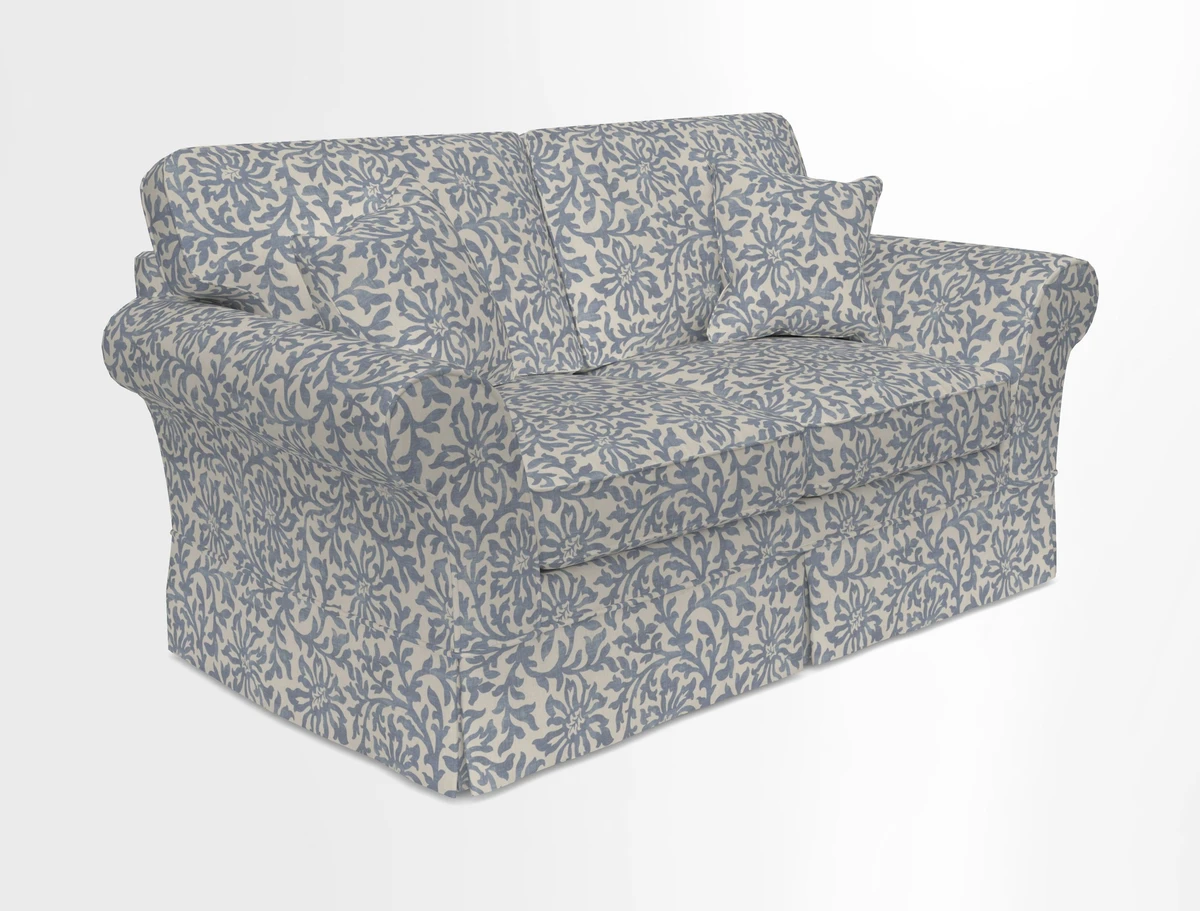 Lanhydrock 2.5 Seater Sofa in Floral Linens Lela Mystery Indigo