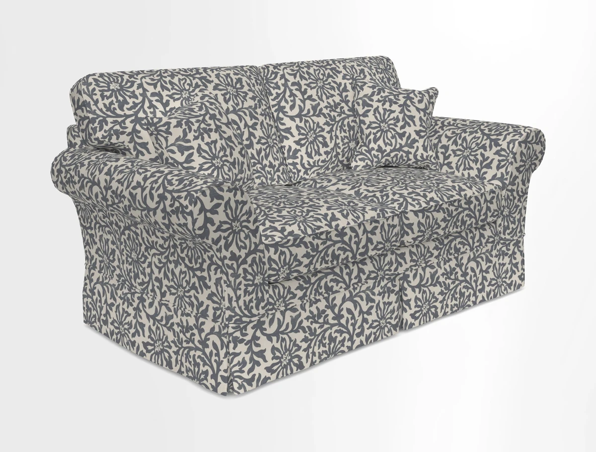 Lanhydrock 2.5 Seater Sofa in Floral Linens Lela Mystery Indigo