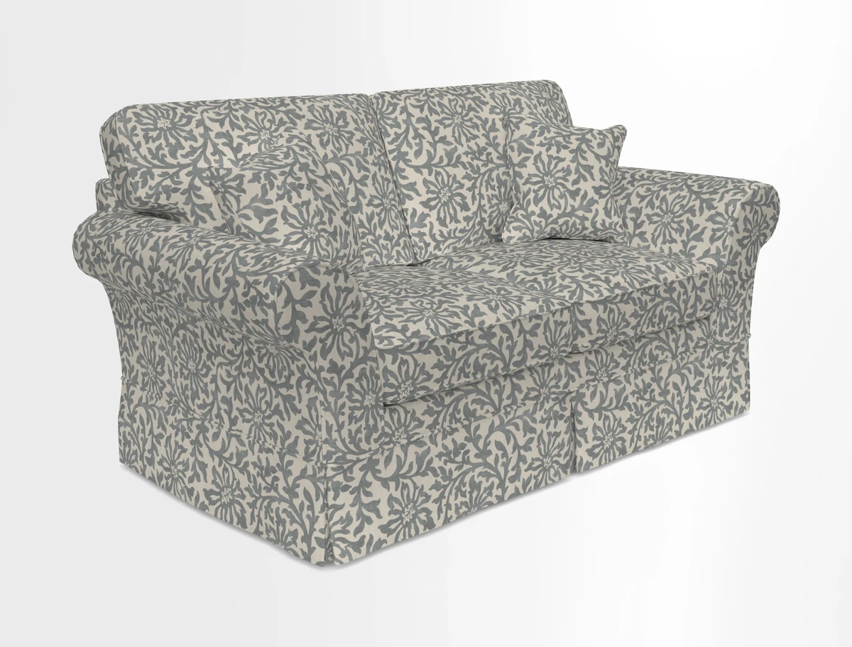 Lanhydrock 2.5 Seater Sofa in Floral Linens Lela Mystery Indigo