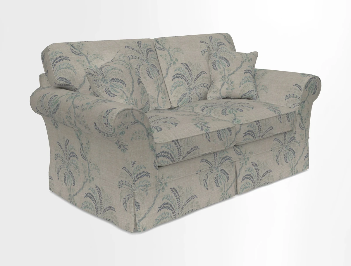 Lanhydrock 2.5 Seater Sofa in Floral Linens Lela Mystery Indigo