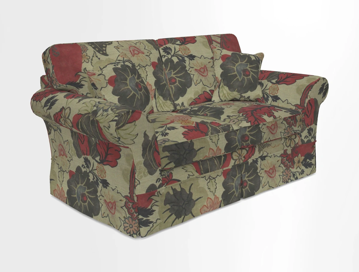 Lanhydrock 2.5 Seater Sofa in Floral Linens Lela Mystery Indigo