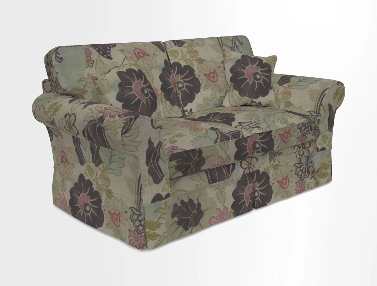 Lanhydrock 2.5 Seater Sofa in Floral Linens Lela Mystery Indigo