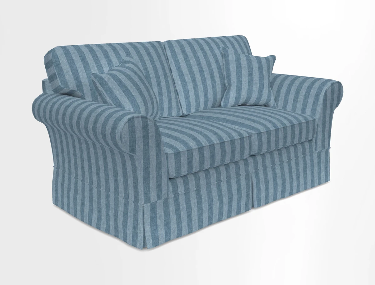 Lanhydrock 2.5 Seater Sofa in Floral Linens Lela Mystery Indigo