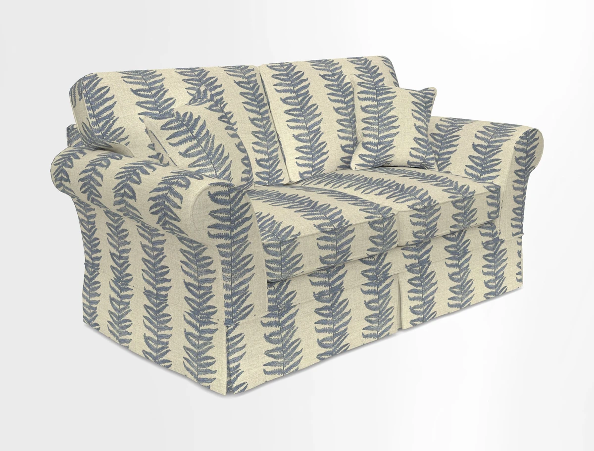 Lanhydrock 2.5 Seater Sofa in Floral Linens Lela Mystery Indigo