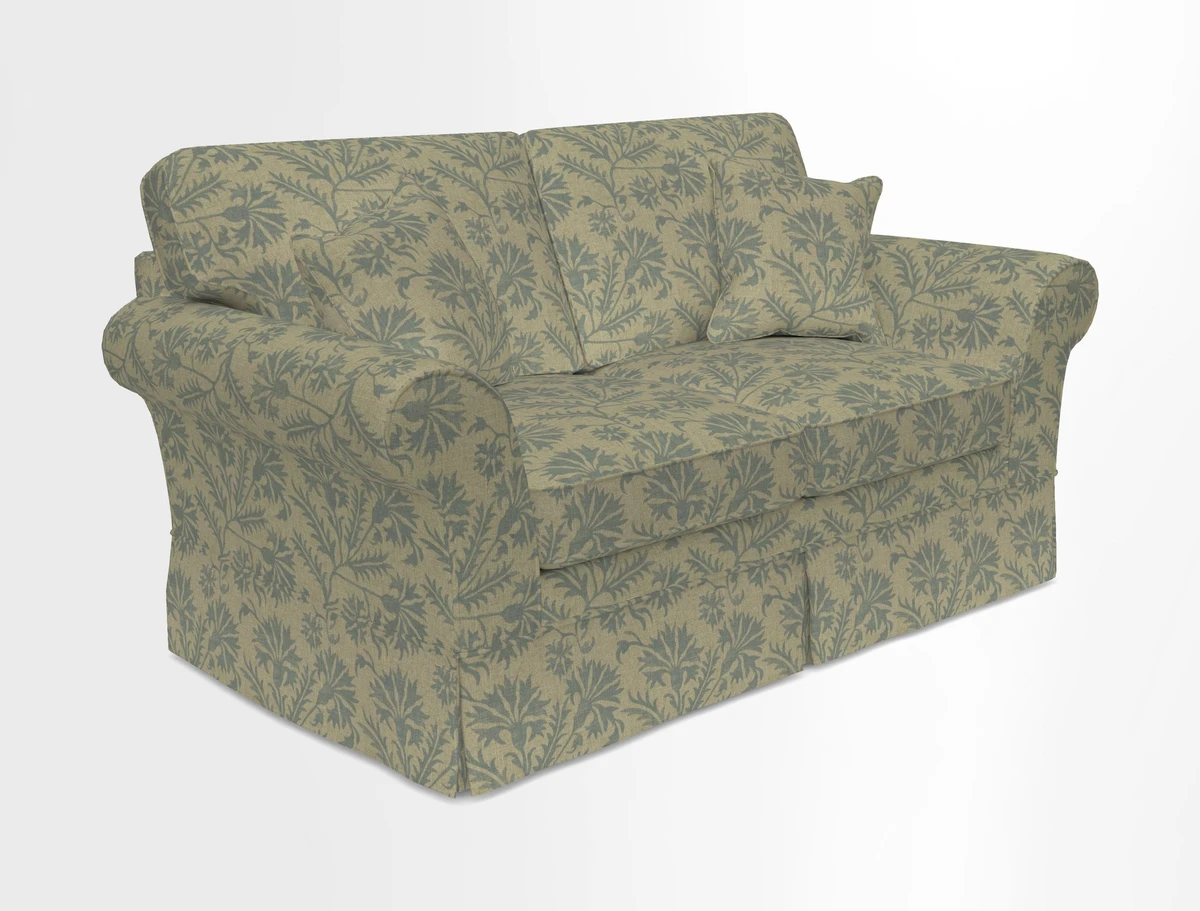 Lanhydrock 2.5 Seater Sofa in Floral Linens Lela Mystery Indigo