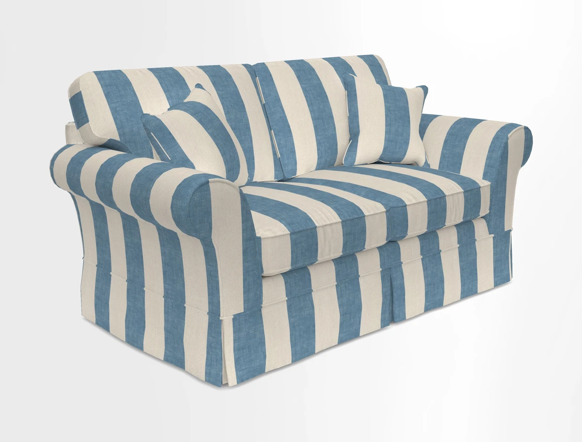 Lanhydrock 2.5 Seater Sofa in Floral Linens Lela Mystery Indigo