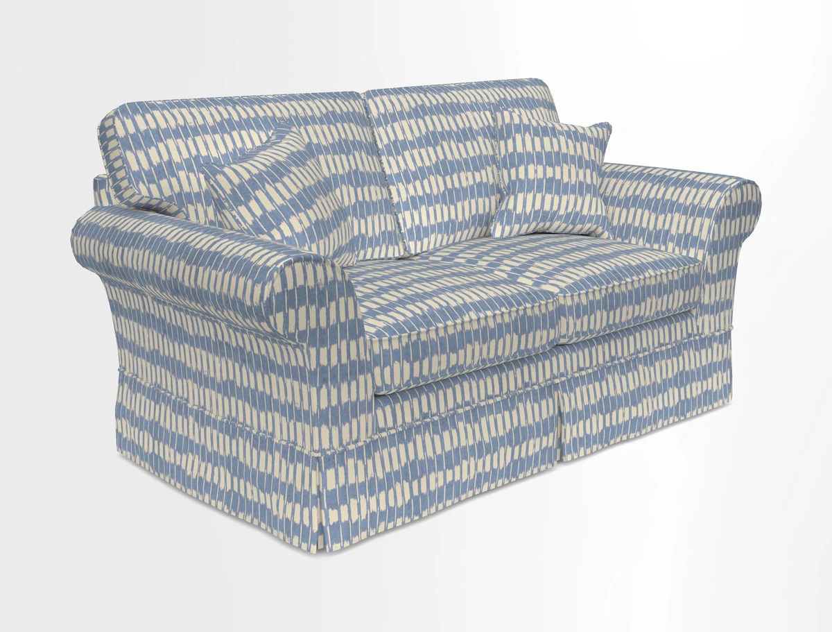 Lanhydrock 2.5 Seater Sofa in Floral Linens Lela Mystery Indigo
