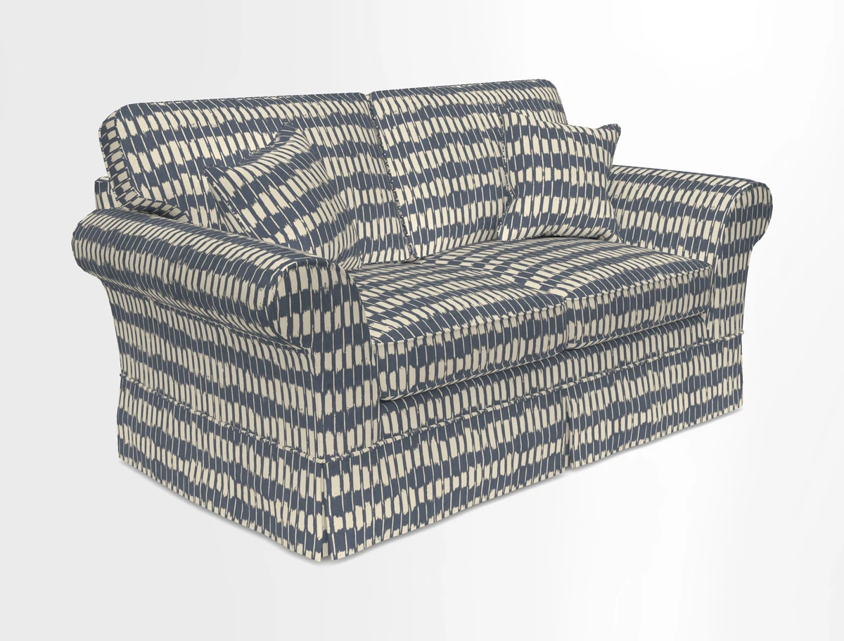 Lanhydrock 2.5 Seater Sofa in Floral Linens Lela Mystery Indigo