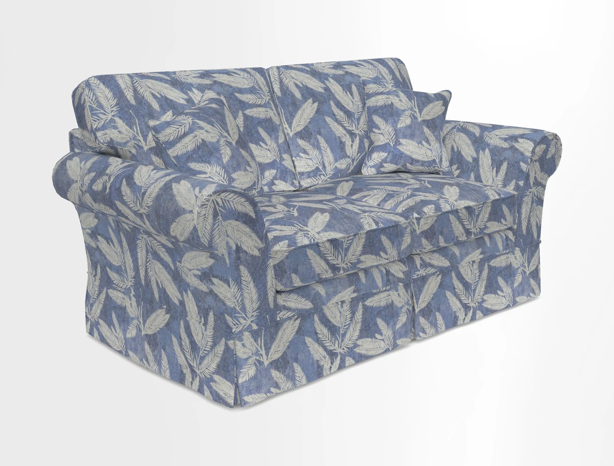 Lanhydrock 2.5 Seater Sofa in Floral Linens Lela Mystery Indigo