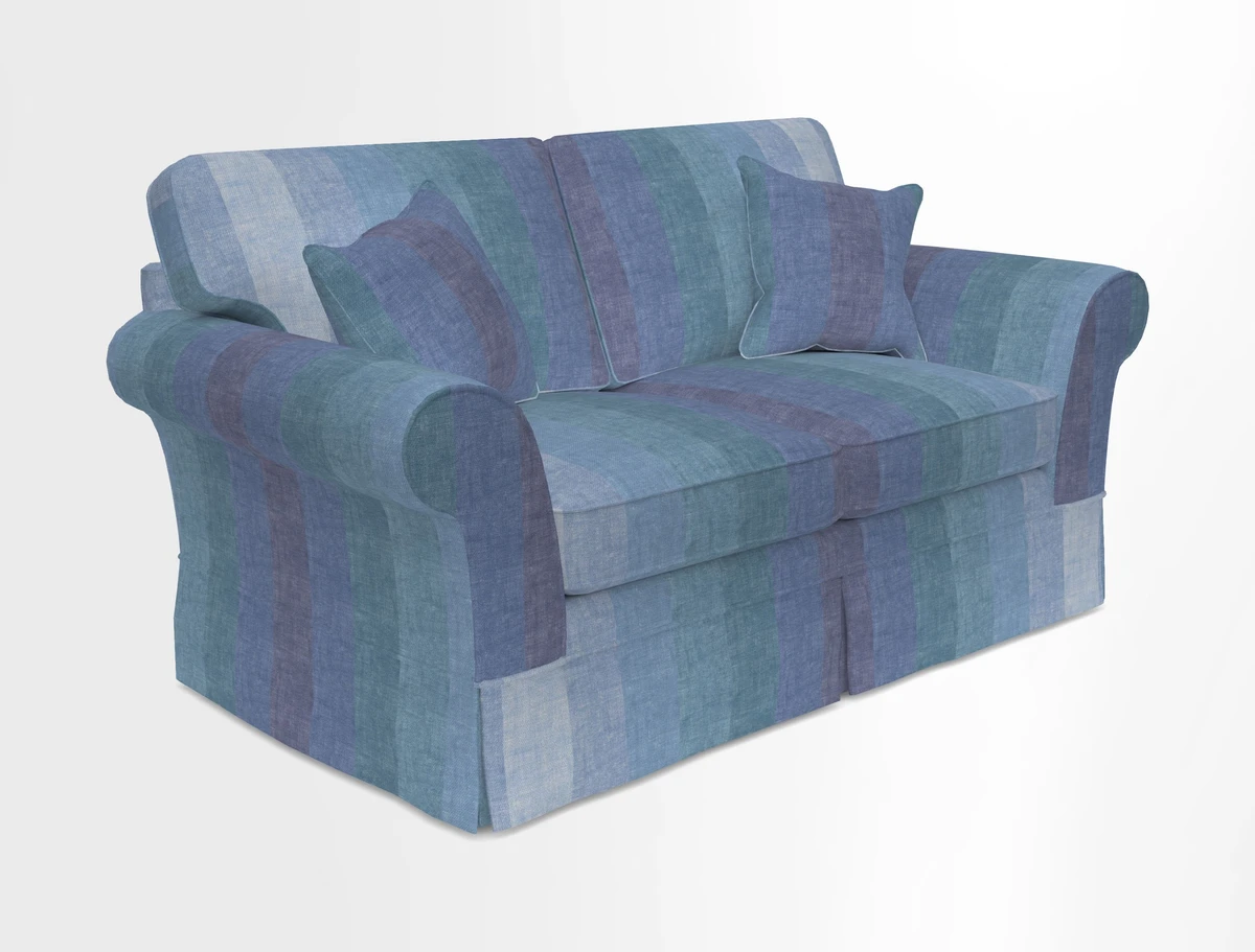 Lanhydrock 2.5 Seater Sofa in Floral Linens Lela Mystery Indigo