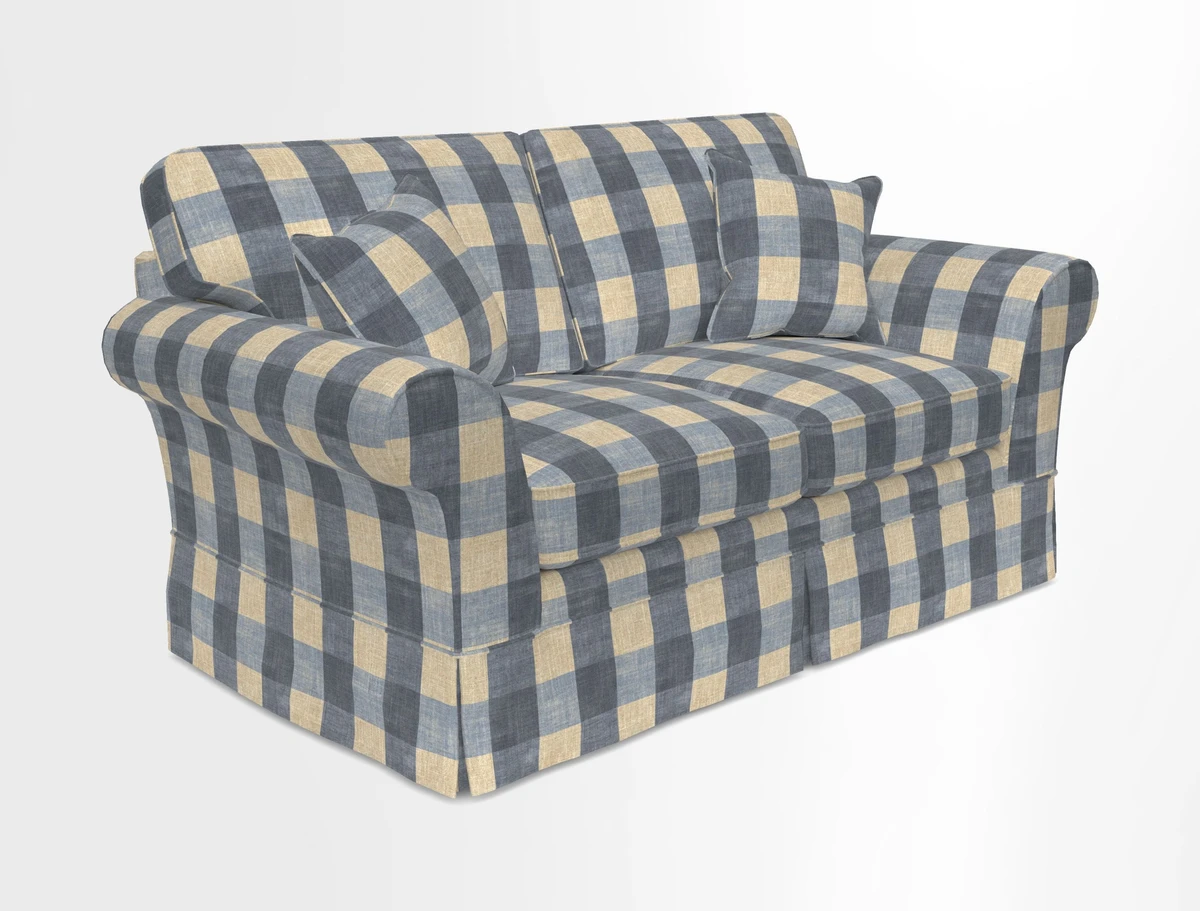 Lanhydrock 2.5 Seater Sofa in Floral Linens Lela Mystery Indigo