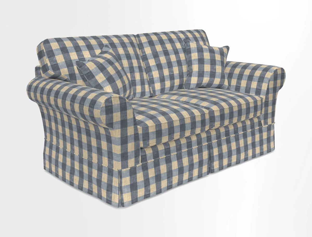 Lanhydrock 2.5 Seater Sofa in Floral Linens Lela Mystery Indigo