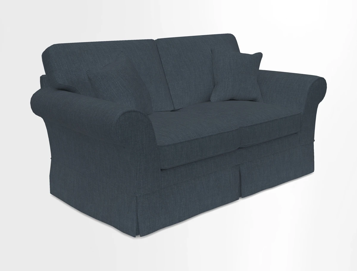 Lanhydrock 2.5 Seater Sofa in Floral Linens Lela Mystery Indigo