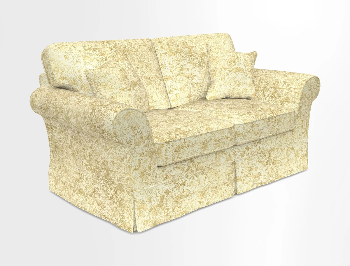 Lanhydrock 2.5 Seater Sofa in Floral Linens Lela Mystery Indigo