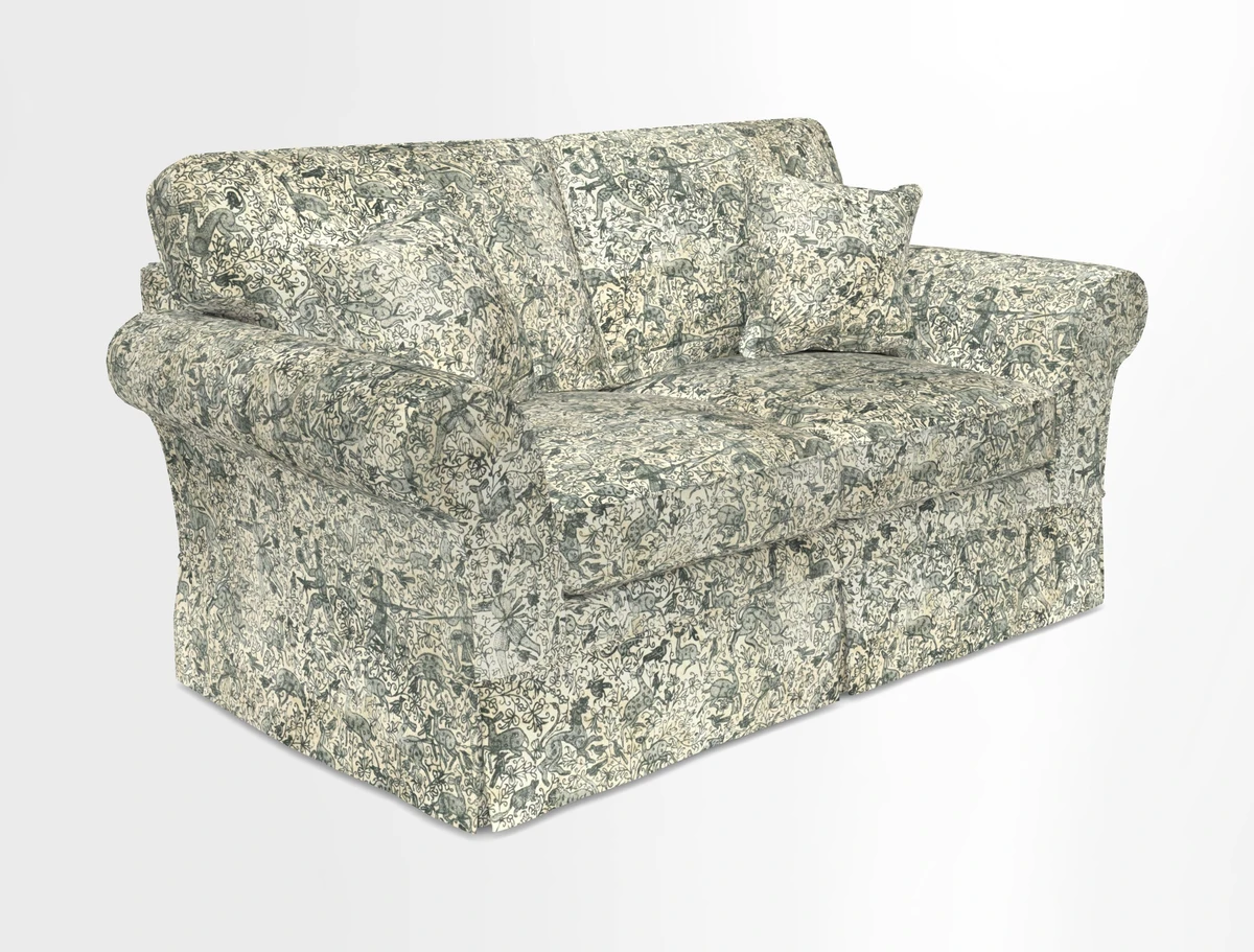 Lanhydrock 2.5 Seater Sofa in Floral Linens Lela Mystery Indigo