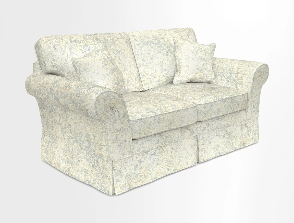 Lanhydrock 2.5 Seater Sofa in Floral Linens Lela Mystery Indigo